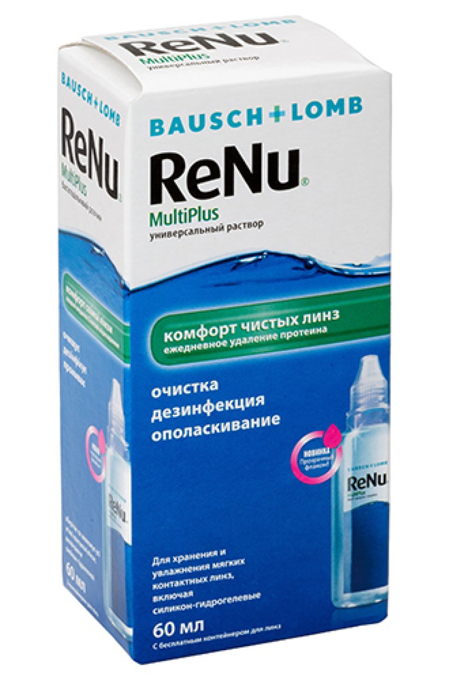 Растворы для очистки линз Розчин для очищення лінз ReNu MultiPlus Фото №2 - linza.ua